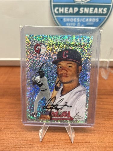 2023 Topps Chrome Platinum Anniv. Oscar Gonzalez Speckle /150 Guardian