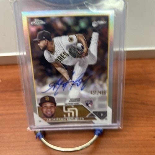 2023 Topps Chrome Anderson Espinoza Auto RC Refractor 431 /499 SD Padr