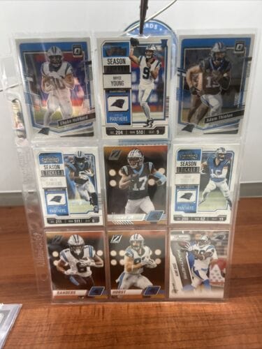 Carolina Panther 9 Card Lot 2023 Optic,Zenith,Contenders