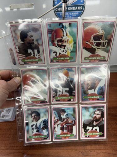 Cleveland Browns 11 Card NFL Lot  1980 Topps Football EX Brian Sipe, C