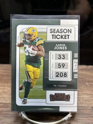 2021 Panini Contenders Football Aaron Jones Base #36 Green Bay Packers