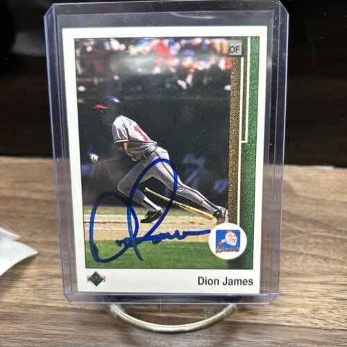 Dion James Atlanta Braves signed 1989 Upper Deck card COA
