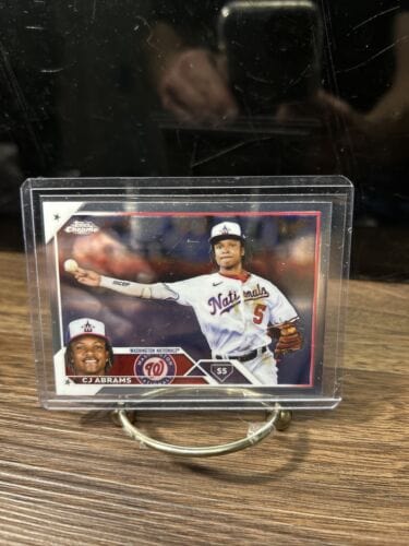 2023 Topps Chrome Baseball # 185 CJ Abrams Washington Nationals