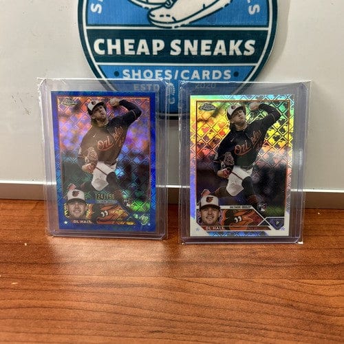 Dl Hall 2023 Topps Chrome Blue Logofractor Lot(2) /150+ Base Logofract
