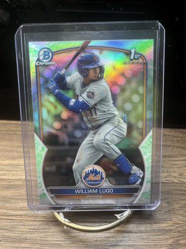 William Lugo 2023 Bowman Chrome Prospects Lunar Glow Refractor 1st #BC