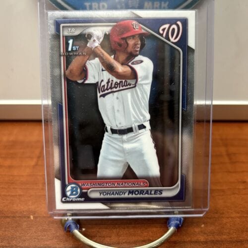 YOHANDY MORALES 2024 BOWMAN CHROME 1ST BASEBALL BASE NATIONALS Q0632