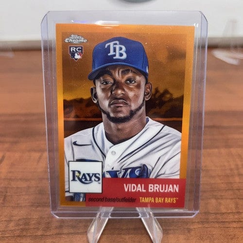 2022 Chrome Platinum Anniversary Orange Refractor 21/25 Vidal Brujan R