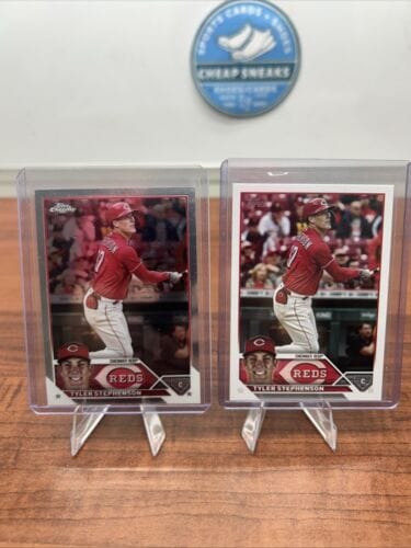 Tyler Stephenson 2023 Topps Chrome  Reds Baseball Card #162 + Bonus Ca