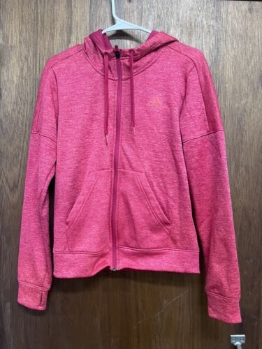 Adidas Hoodie Women’s Small Red With Full Zipper In The Front