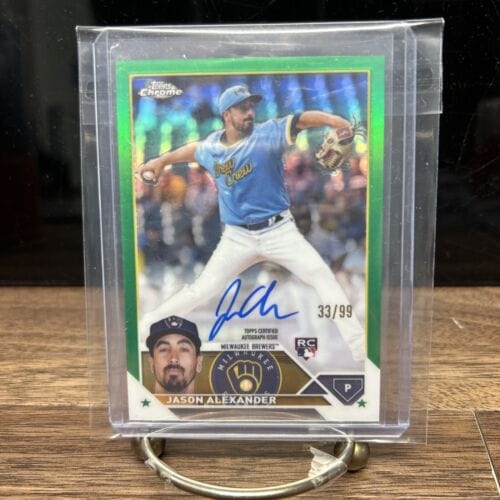 2023 MLB Topps Chrome Jason Alexander Rookie Auto Green Refractor /99