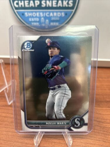 2022 Bowman Chrome Prospects Noelvi Marte #BCP-63 Rookie RC Seattle Ma