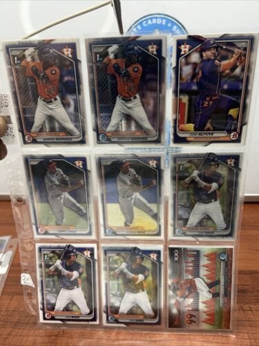 Houston Astros 2023/2024 Bowman Chrome/ Bowman Lot Of 36 With Mojos