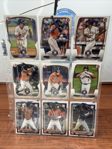 Houston Astros 2022/2023/2024 Bowman Lot Of 16