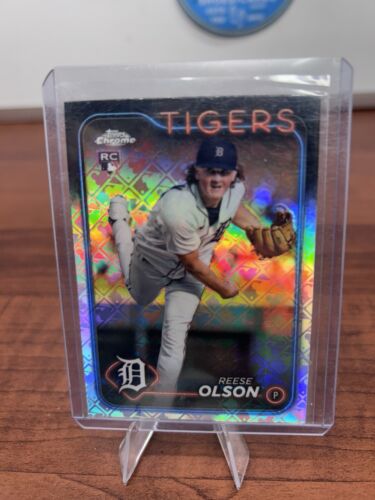 REESE OLSON 2024 TOPPS CHROME BASEBALL ROOKIE LOGOFRACTOR RC Q0208