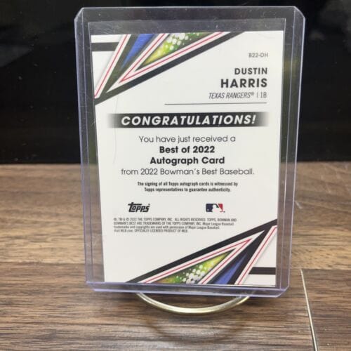 2022 Bowman's Best DUSTIN HARRIS Best of 2022 Auto #B22-DH
