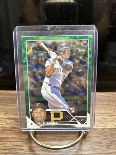 2023 Topps Series 1 Cal Mitchell RC Green Foil Parallel 344 /499 #313