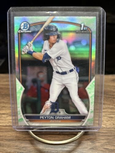 Peyton Graham LUNAR GLOW REFRACTOR 2023 1st Bowman Chrome Prospect #BC
