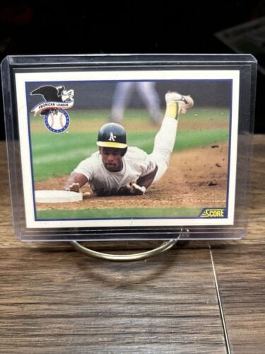 1990 Score Rickey Henderson 1989 Highlight #698 Rickey Rips The Jays