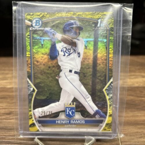 Henry Ramos 2023 Topps Bowman 1st Yellow Lunar Crater  29/75  #BCP-96