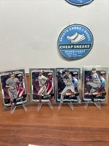 Minnesota Twins 2024 Topps Chrome Cosmic Lot (4) Lopez, Lewis, Burton,