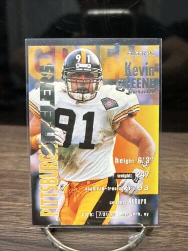 KEVIN GREENE 1995 Fleer Pittsburgh Steelers Football Card #315