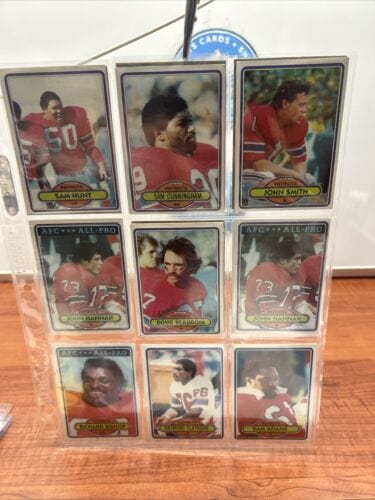 1980 New England Patroits Topps NFL 13 Cards EX Bishop,Hannah