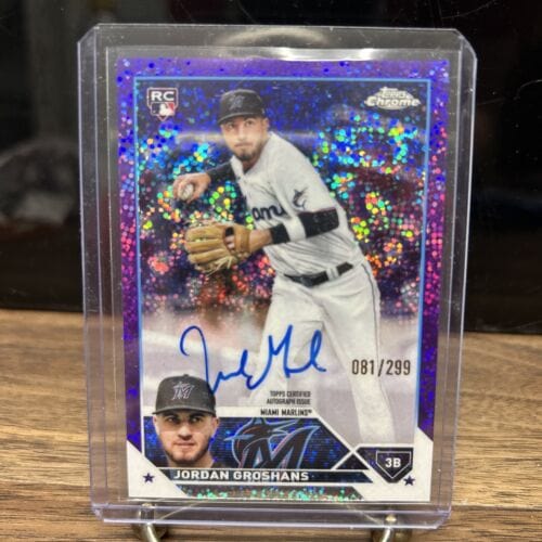 Jordan Groshans 2023 Topps Chrome Purple Speckle Refractor 81 /299 ROO
