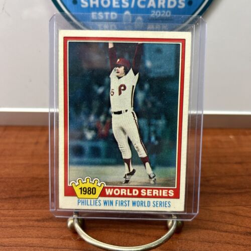 Tug McGraw 1981 Topps "PHILADELPHIA PHILLIES WIN FIRST WORLD SERIES" C