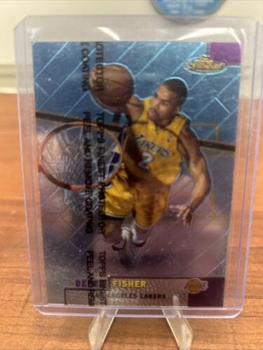 Derek Fisher 2000 Topps Finest #206 Los Angeles Lakers