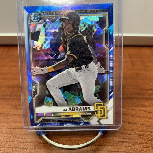 CJ ABRAMS 2021 BOWMAN CHROME SAPPHIRE PROSPECT SAN DIEGO PADRES CARD #