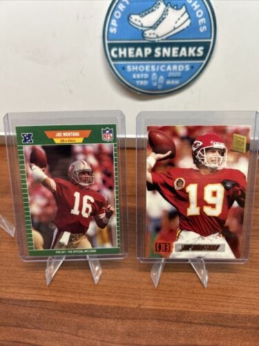 Joe Montana 1989 Pro Set #381 1995 Topps Stadium Club#615 49ers/Chiefs