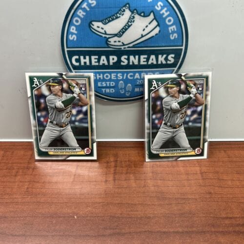 Tyler Soderstrom 2024 Bowman Base Rookie Card 2 Card Lot #15 Oakland A