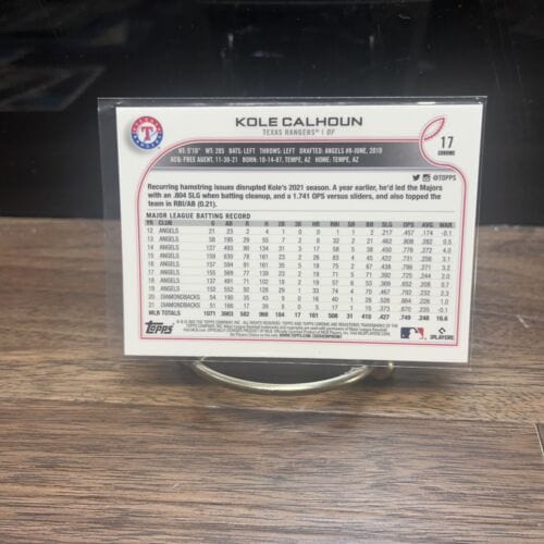 Kole Calhoun T. Rangers 2022 Topps Chrome + Pink Refractor +Series 2 3