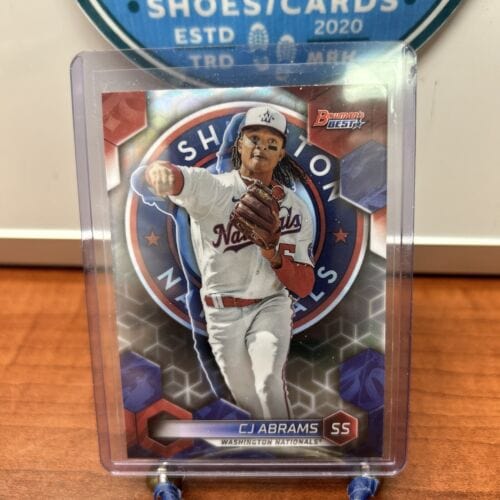 CJ Abrams 2023 Bowman's Best Sliver Refractor Card #41 Washington Nati