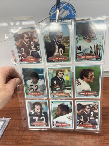 Chicago Bears 12 Card NFL Lot  1980 Topps Football EX