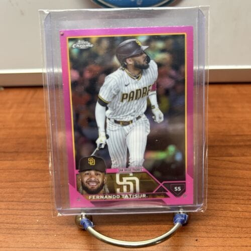 Fernando Tatis Jr. 2023 Topps Chrome Fuchsia/Pink Refractor #129 Padre