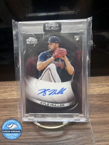 Kyle Muller 2022 Topps Chrome Black RC #CBA-KMU Base Encased Auto -Bra