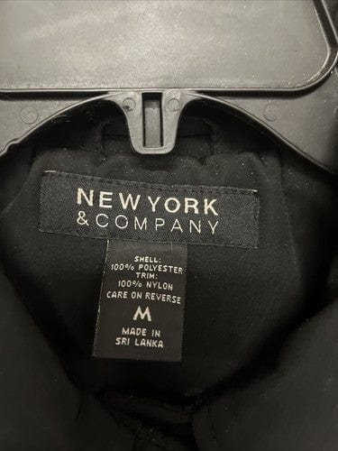 New York & Company Black Button Up Womens Size Medium