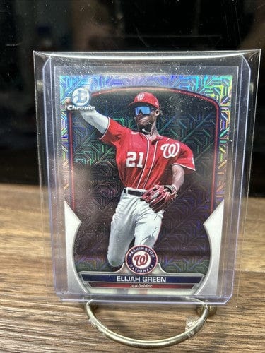 2023 Bowman Chrome Elijah Green #BCP-214 Mojo Refractor Washington Nat