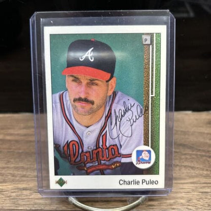 Braves Charlie Puleo Signed Autographed 1989 Upper Deck Mint