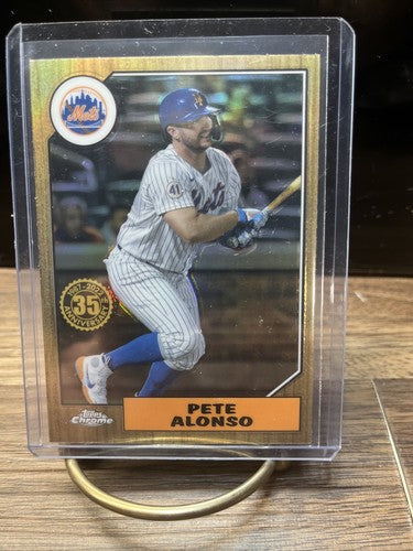 2022 Topps Chrome Pete Alonso 35th Anniversary Insert #87BC-10 New Yor