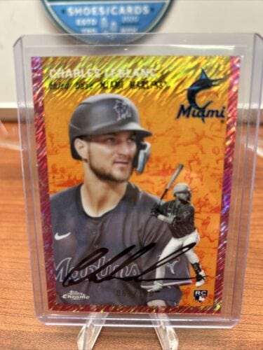2023 Chrome Platinum Toile Fuchsia Shimmer Refractor Charles Leblanc /