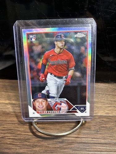 2023 Topps Chrome Tyler Freeman REFRACTOR ROOKIE #16 Cleveland Guardia