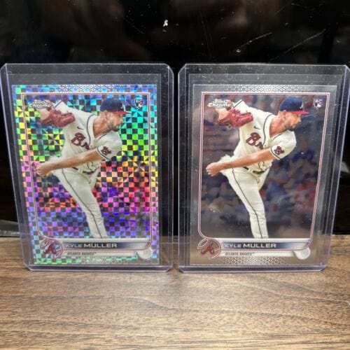 Kyle Muller Atl Braves Lot(2) 2022 Topps Chrome #70 RC XFactor Refractor