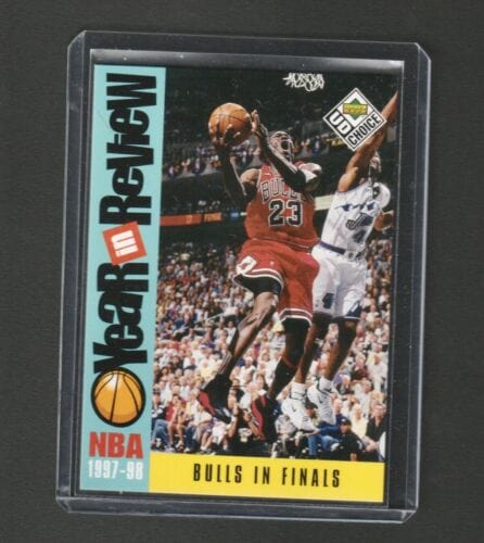 Michael Jordan 1998 Upper Deck #198 Year In Review Insert Chicago Bull