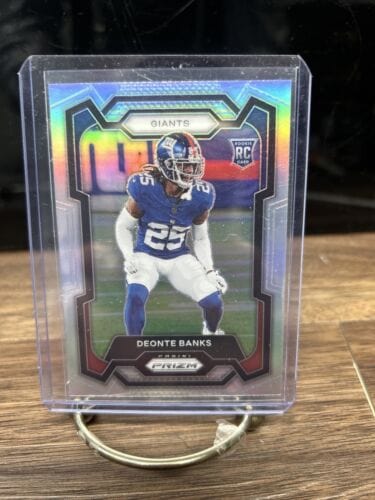 2023 Panini Prizm Silver Prizm Deonte Banks #376 Rookie RC Giants Foot