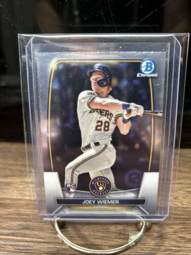 2023 Bowman Chrome Joey Wiemer Base Rookie Milwaukee Brewers #41