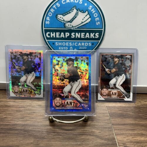 2023 Topps Chrome Blue /150 Logofractor Lot (3) Michael Conforto SF Gi