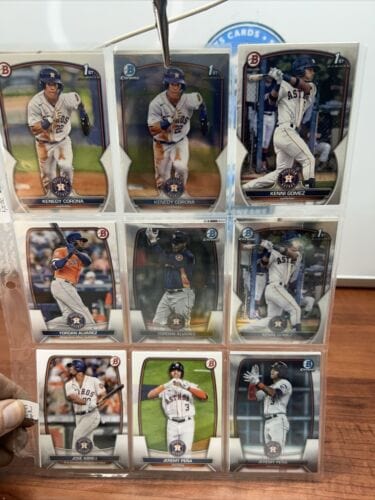 Houston Astros 2023/2024 Bowman Chrome/ Bowman Lot Of 36 With Mojos