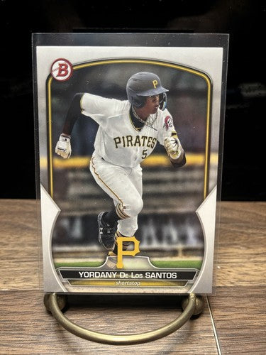 Yordany De Los Santos 2023 Bowman Prospect Base Paper Pittsburgh Pirat